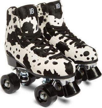 Intentionally blank Whip It Genuine Calf Hair Roller Skates in Black at Nordstrom, Size 9Us