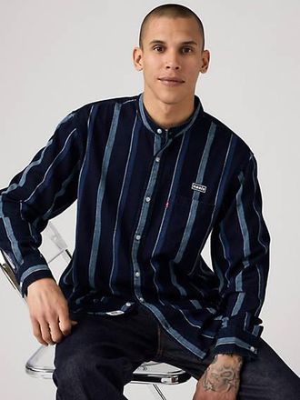 Levi's Oasis Banded Collar Shirt - Mens - 2XL - Blue