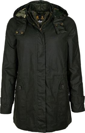 Barbour Cannich Wax Parka Jas - Dames - Parka Jassen - Zwart - XS - Katoen - Jassen