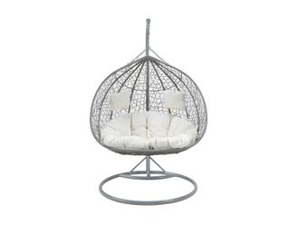 VENTE-UNIQUE.COM Sill&oacute;n colgante resina gris