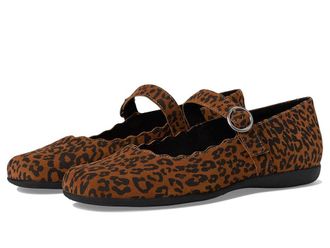 Trotters Sugar Womens Flat Shoes Tan Leopard : 7.5 WW (EE), Leather