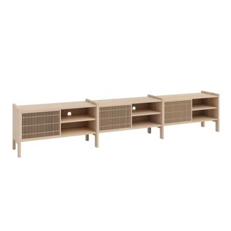 Naan Furniture Mueble tv grande en pino macizo 300,6 cm sin barnizar