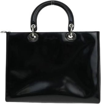 Dior Pre-owned Vintage Lady Dior Patent - Dames - Vintage Handtas - Zwart - ONE Size - Leer - Vintage
