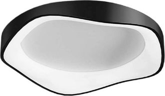 Trade Shop Trade Shop Traesio - Trade Shop - Plafoniera Led A Onda Nero 38 Watt Ultra Moderna Tre Colorazioni Di Luce C53-n3c