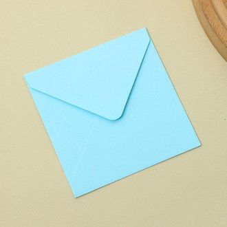 OEM Paquete De 50 Sobres Cuadrados De Colores, Dise&ntilde;o Sencillo, Sobres Multiusos, Papeler&iacute;a Creativa, Azul Real Claro, 12,5 X 12,5 Cm