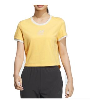 adidas (WMNS) adidas Small Logo T-Shirt Asia Sizing Yellow JI6879