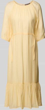 Christian Berg Midikleid im Stufen-Look in Hellgelb, Größe 34