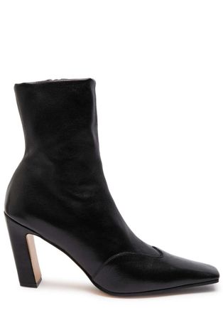 Khaite Nevada 85 Womens Designer Leather Black Ankle Boots UK6.5 - 39.5 (IT39.5 / UK6.5)