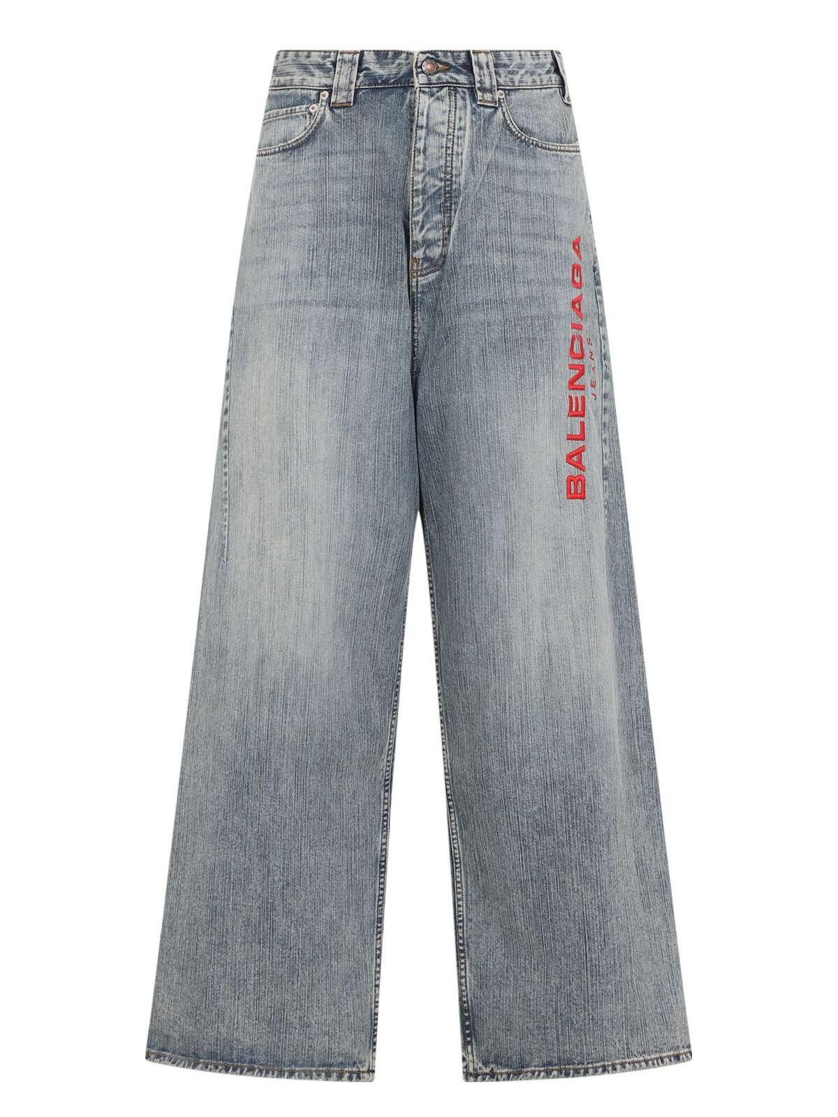 Balenciaga Mens Baggy Pants in Blue | Size Medium