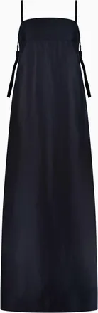 Adriana Degreas Womens Geometric Spaghetti Straps Long Dress In Blue