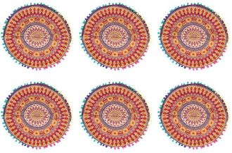 OEM 6 Cojines Redondos De Suelo Con Dise&ntilde;o De Mandala Indio, Estilo Bohemio, Con Funda N.&deg; 13