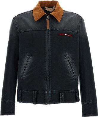 Marni Black Cotton Canvas Work Jacket