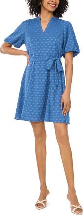 Vince Camuto Dobby Texture Dress in Classic Indigo at Nordstrom, Size Xx-Large