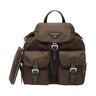 Prada Dames, Tassen, Bruin, Maat: ONE Size Nylon