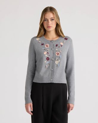 NVLT Womens Cardigan with Embelishments