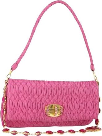 Miu Miu Pre-owned Shoulder Bags, female, Pink, Size: ONE SIZE Pre-owned Shoulder Bag