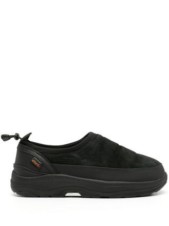 Suicoke Pepper-Sev suede slippers - unisex - Leather - 11 - Black