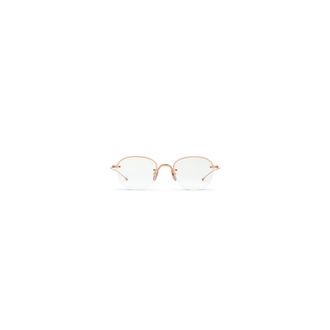 Thom Browne Ueo959A-G0001 Semi-rimless ovale zonnebril - unisex - Accessoires - Geel - Maat: 52 MM