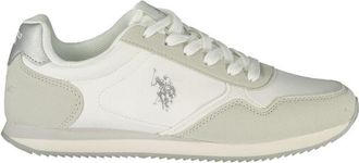 U.S.Polo Association White Polyurethane Womens Womens Sneaker