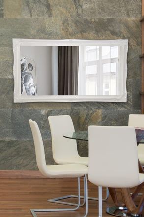 MirrorOutlet Hamilton White Shabby Chic Decorative Design Large Wall Mirror 137cm x 76cm