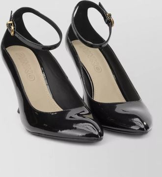 Pinko Black Patent-Leather Wedge Pumps