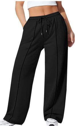 Generic Women Baggy Joggers Plus Size Sweatpants Casual Running Trousers Drawstring Sports Pants Loose Fit Tracksuit Elastic Waisted Jogging Bottoms Gym Worko