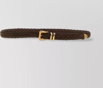 Brunello Cucinelli leather woven belt