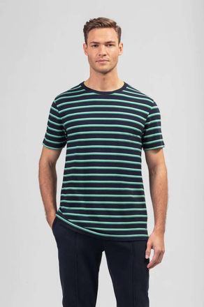 Ron Dorff Short Sleeve Piqu&eacute; T-Shirt In Pistachio Green