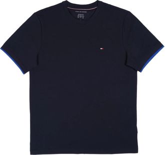 Tommy Hilfiger Katoenen T-shirt met blauwe boorden - Heren - T-shirts - Blauw - XS - Katoen - Tops