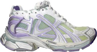 Balenciaga Sneakers Runner Damess Stof Grijs/Lila