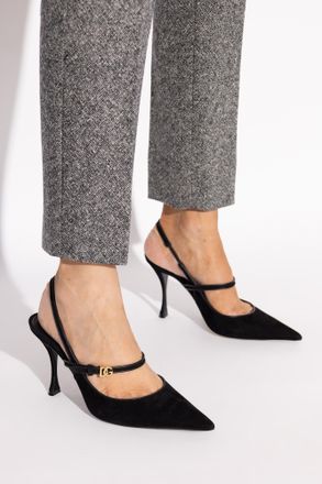Dolce & Gabbana Suede High-heeled Shoes, Womens, Black