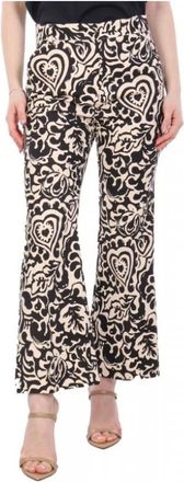 Max Mara Dames, Broeken, Zwart, Maat: M