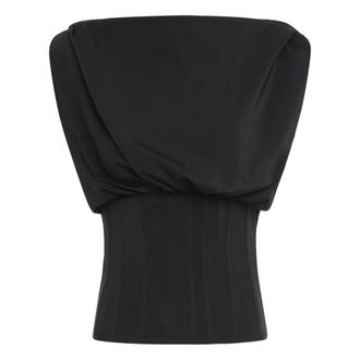 Frolov Frolov, Tops, Dames, Zwart, S, Technische Stoffen Top