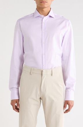 Canali Cotton Dress Shirt in Purple at Nordstrom Rack, Size 43