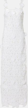 SIMKHAI Marenna broderie anglaise sequined gown