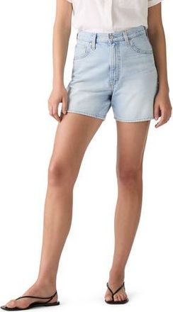 Levi's Cinch High Waist Mid Thigh Denim Shorts in Abraided Art Short at Nordstrom Rack, Size 24