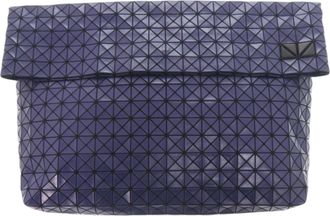 Issey Miyake Purple Pvc Cotton Clutch Bag (Pre-Owned)