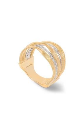 Marco Bicego Diamond Stack Ring in Yellow Gold/Diamond at Nordstrom, Size 7