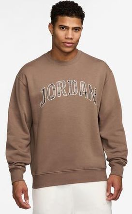 Nike Jordan Mens Essential Holiday Fleece Crew - Brown/Tan Size XXL