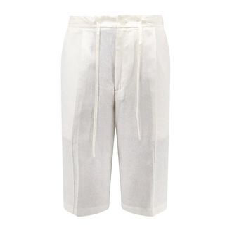 Hev&ograve; Korte Broeken, Heren, Wit, M, Linnen, Torrelapillo Shorts