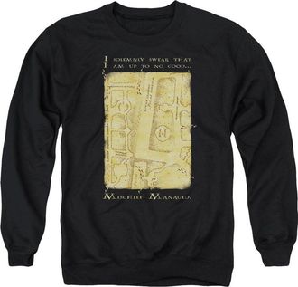 Gildan Harry Potter Marauders Map Interior Words Adult Crewneck Sweatshirt