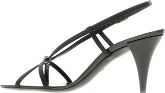 Versace Sandalen met Hoge Hak - Dames - Sandalen met hakken - Zwart - 36 EU - Schoenen