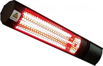 Ruby+Ed Calefactor Infrarrojo Suspendido Rpt-xdy 2000 W - Vidrio/alogena Dorada, Soportes Incluidos - Ideal Para 12-18 M&sup2;
