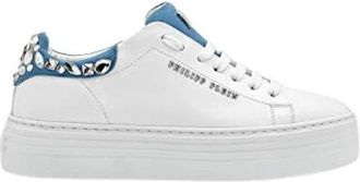 Philipp Plein Leren Sneakers met Details - Dames - Sneakers - Blauw - 36 EU - Leer - Schoenen