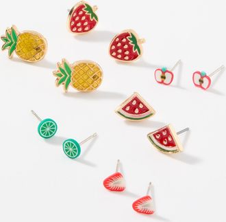 Simons Womens Fruity mini earrings Set of 6