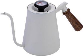 OEM Hervidor De Agua Con Filtro, Acero Inoxidable, Revestimiento De Ptfe, Mango De Madera, Term&oacute;metro Incorporado, Para Caf&eacute; Y T&eacute;