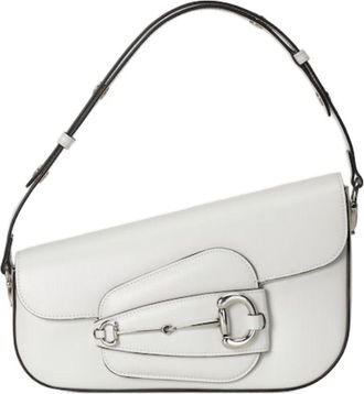 Gucci White Leather Horsebit 1955 Size S