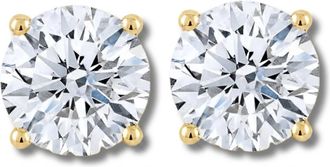 Pompeii3 Certified 3Ct TW Diamond Studs 14k Gold Screw Backs Lab Grown