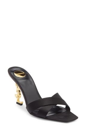 Saint Laurent Opyum Slide Sandal in Noir at Nordstrom, Size 9.5Us