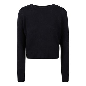 Be You Maglioncino Girocollo Cropped - - Knitwear - Donna - Blu - M